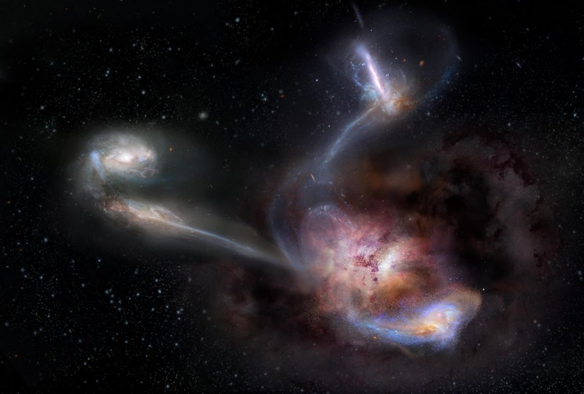 La galaxia más luminosa se está comiendo a sus vecinos