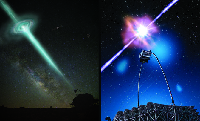 Observan explosiones cósmicas de rayos gamma con altísima energía
