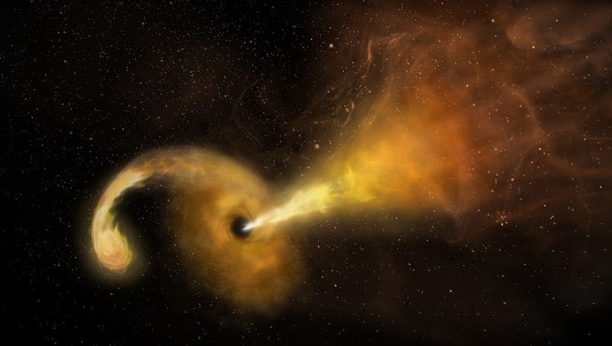 Un agujero negro produce una gran erupcion tras desgarrar una estrella image 380