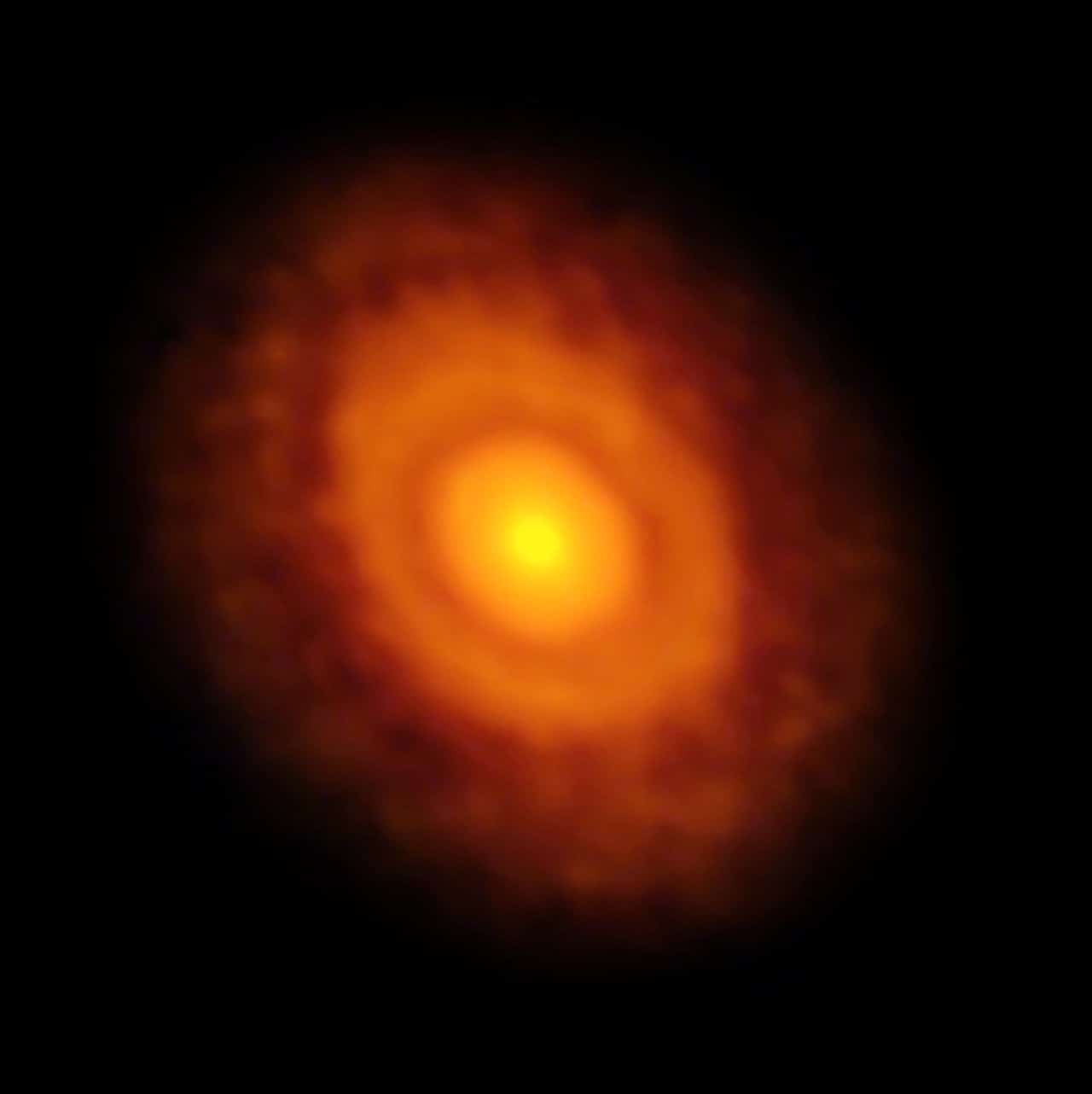 ALMA nos muestra el disco protoplanetario que rodea a V883 Orionis