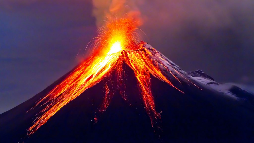Las erupciones del volcan Tungurahua en Ecuador