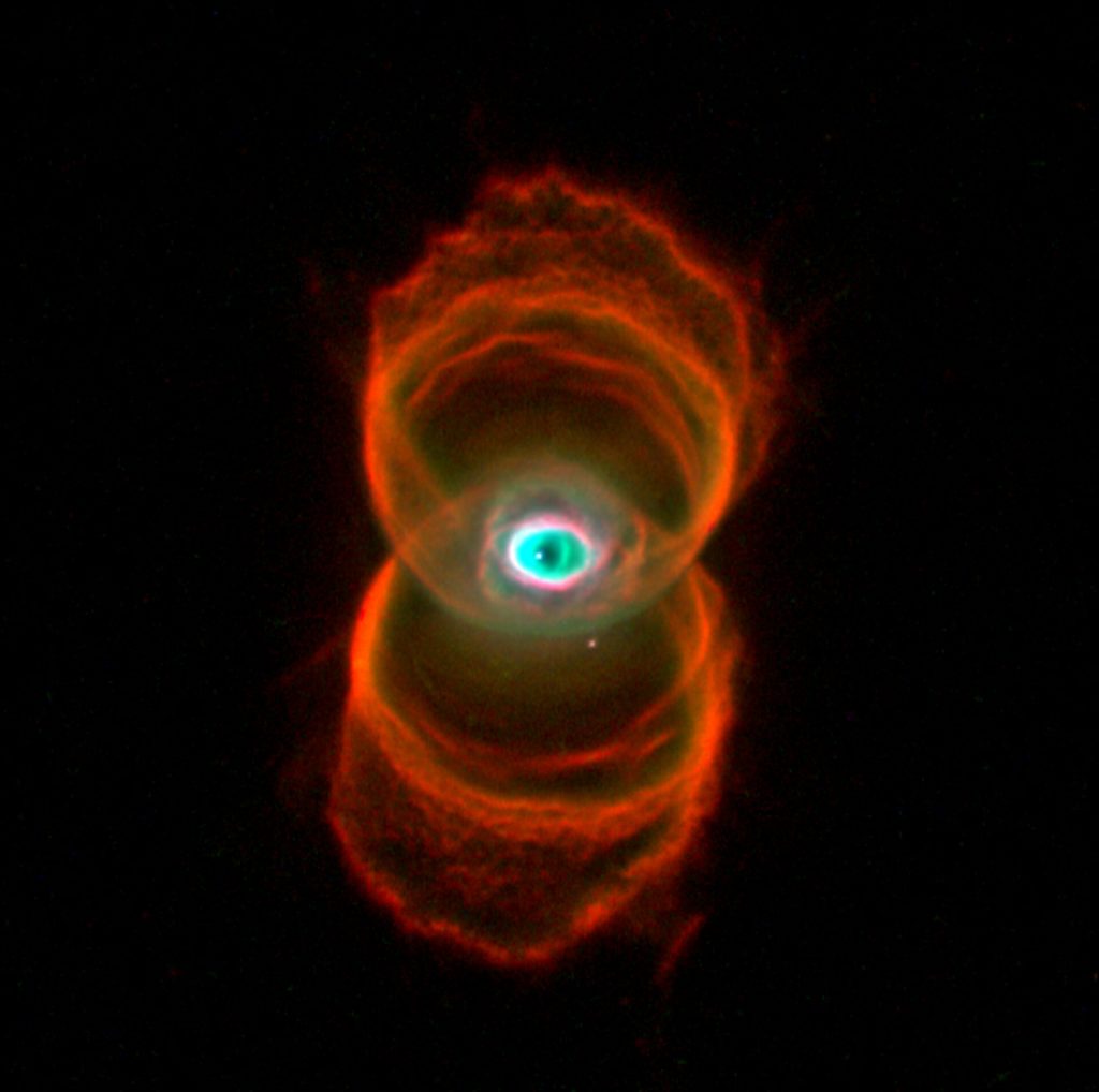 Hourglass Nebula a planetary nebula pillars