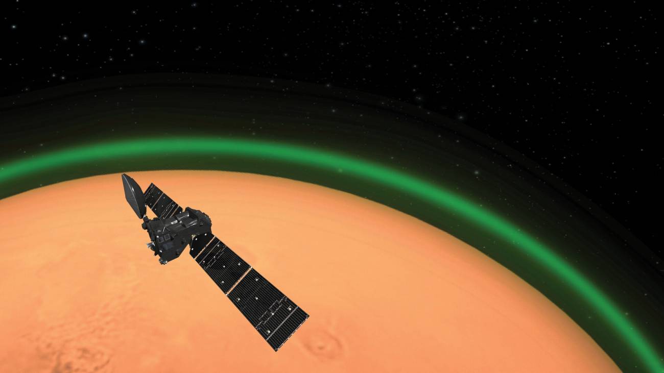 Qué es el resplandor verde que han detectado en Marte