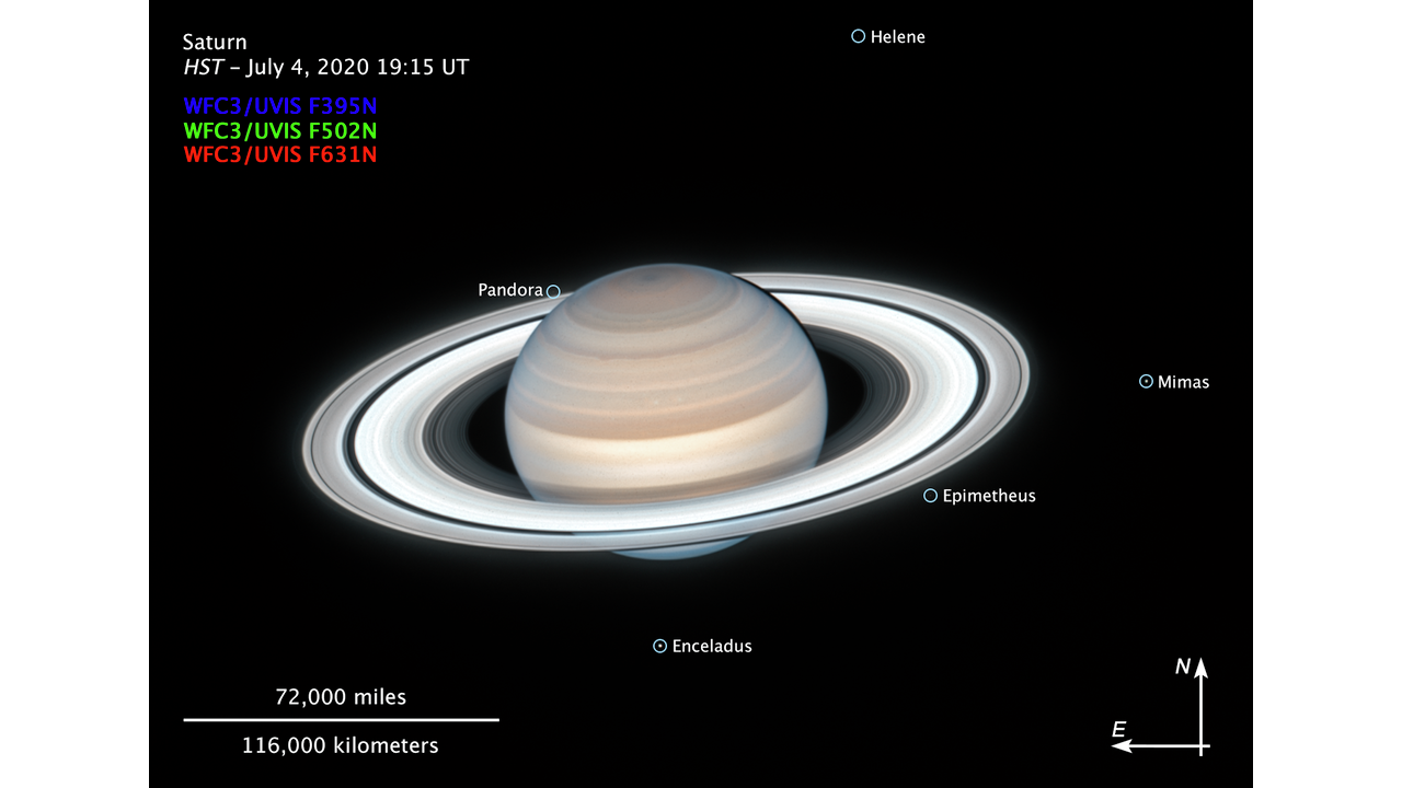 Hubble captura una impresionante imagen de Saturno