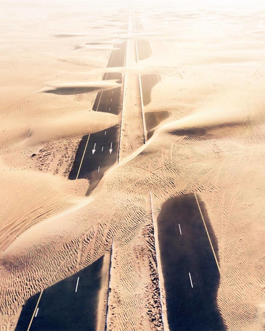 El desierto se está adueñando de Dubai y Abu Dhabi