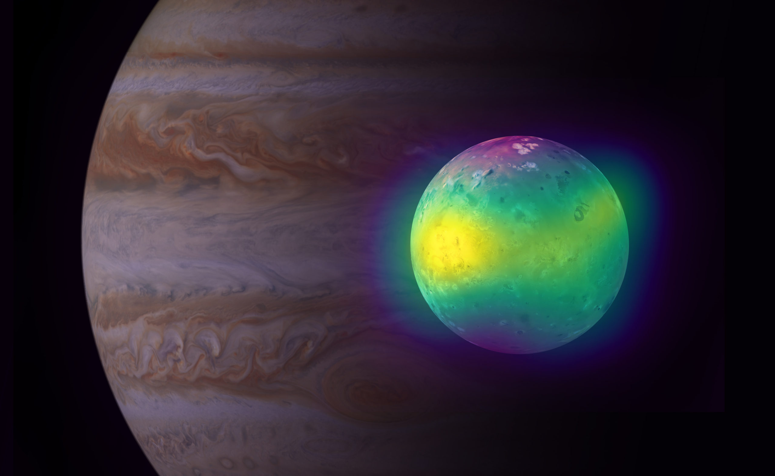 Desvelan los efectos de una actividad volcánica frenética en la atmósfera de Io