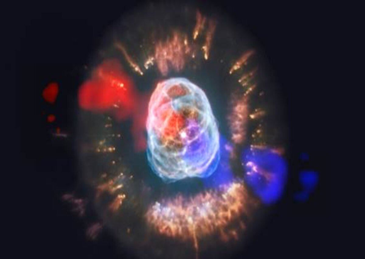 Observado por primera vez un chorro de gas mientras emerge de la estrella central de una nebulosa