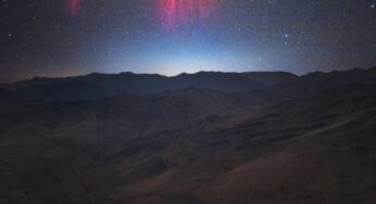 Capturan por primera vez «espectros rojos» sobre la cordillera de los Andes