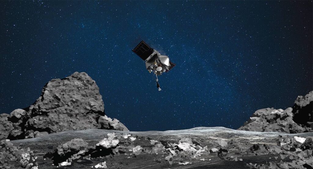 Exito de la mision OSIRIS REx de la NASA tras su breve aterrizaje en un asteroide