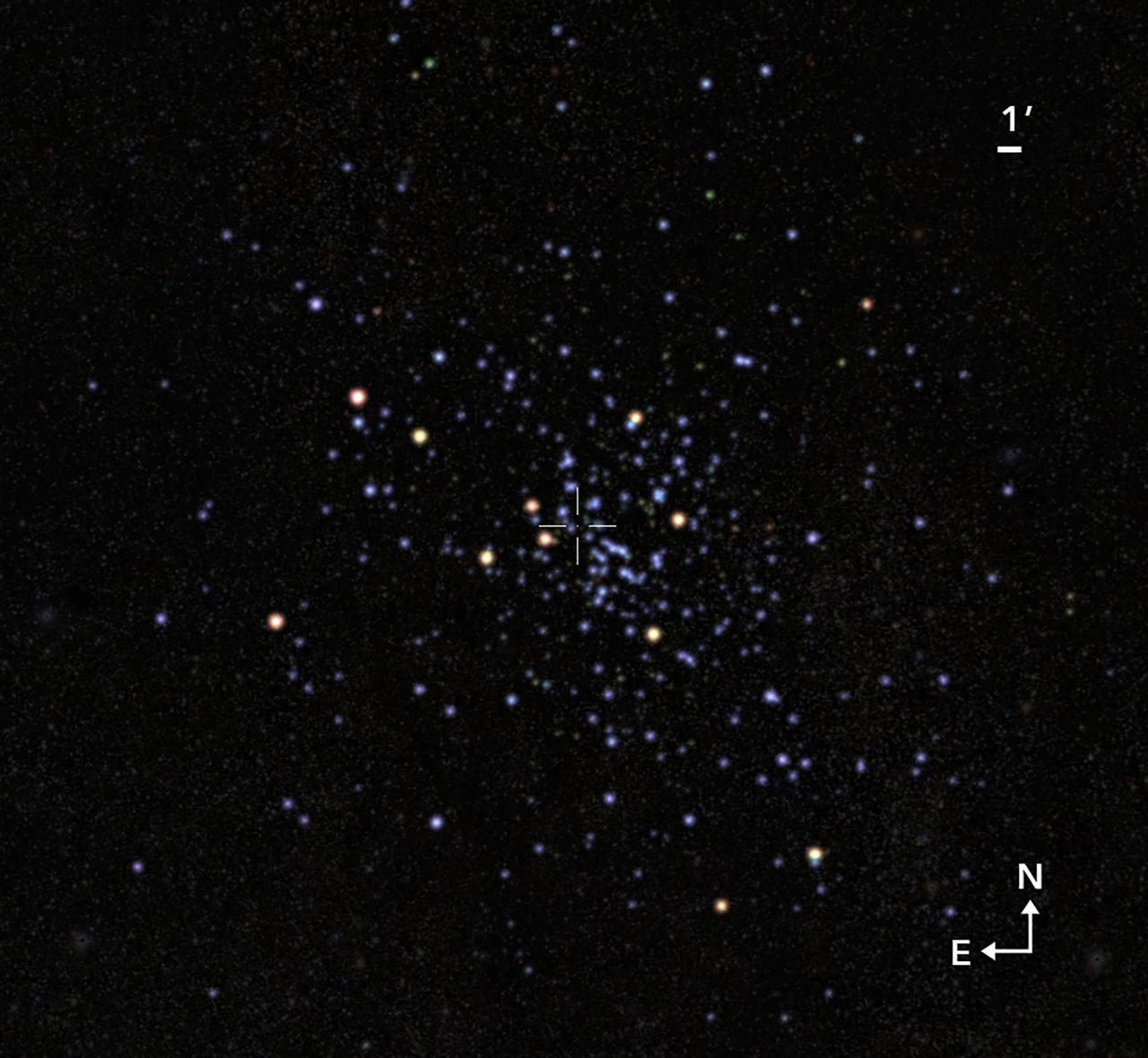 Descubren un cúmulo masivo de estrellas en la constelación del Escudo