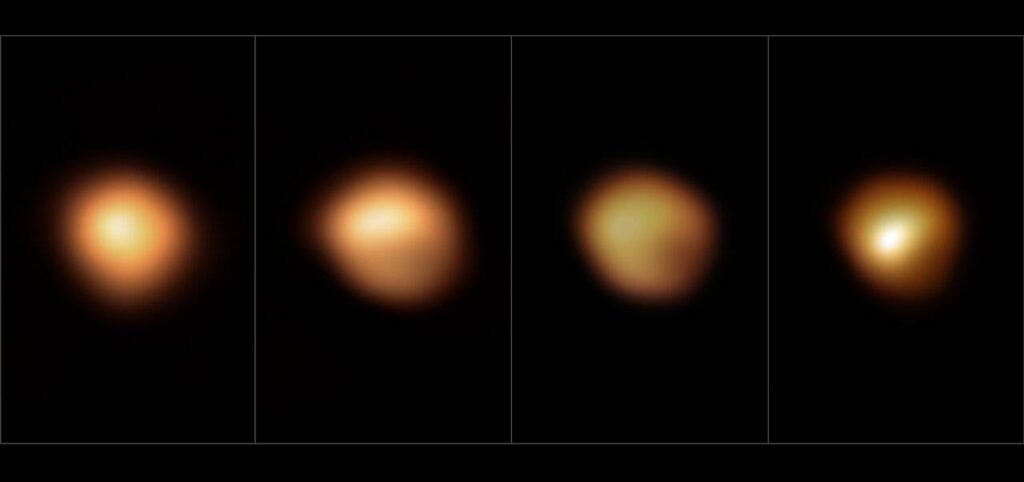 Imagenes ineditas del apagon de la estrella Betelgeuse causado por una nube de polvo
