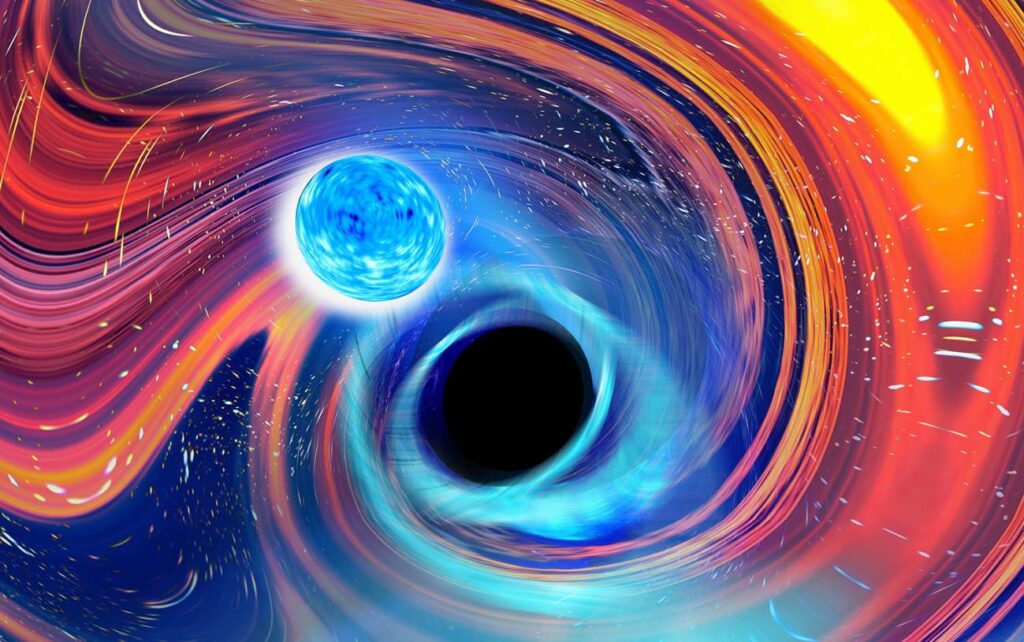 Primera deteccion de ondas gravitacionales de agujero negro con estrella de neutrones