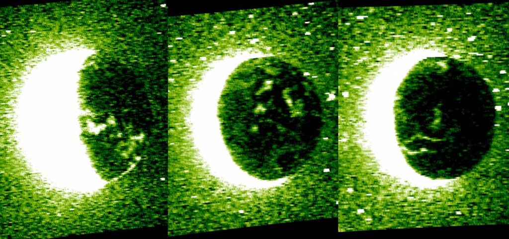 Primeras imagenes de las auroras discretas de Marte captadas por la sonda emirati
