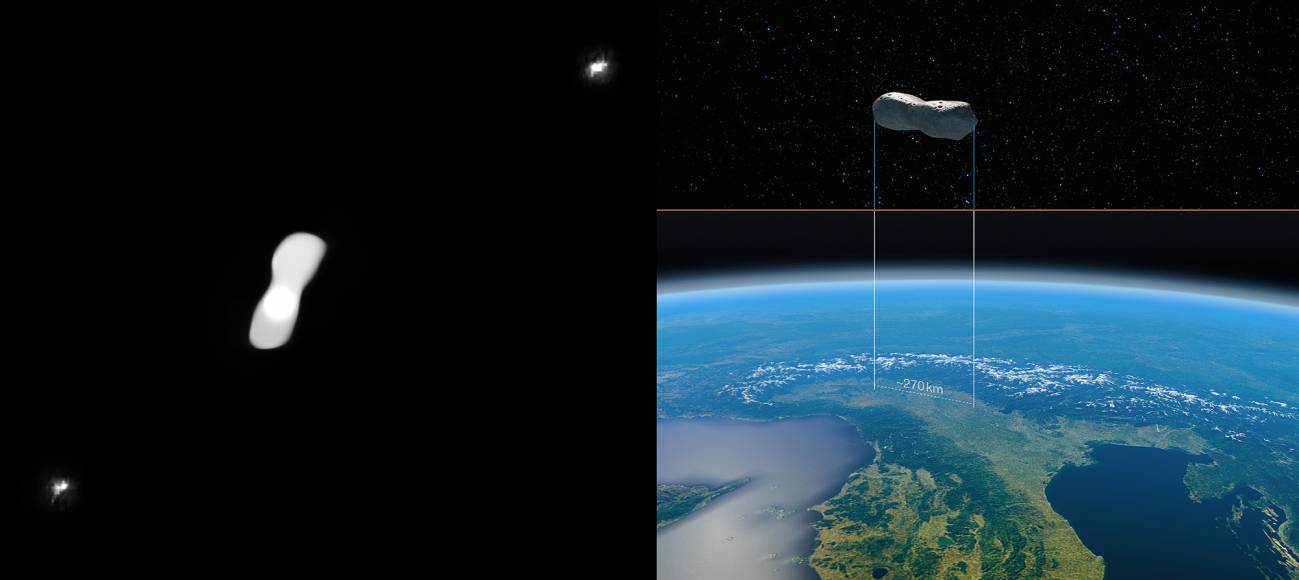 ESO difunde las mejores imágenes del asteroide Cleopatra y sus dos lunas