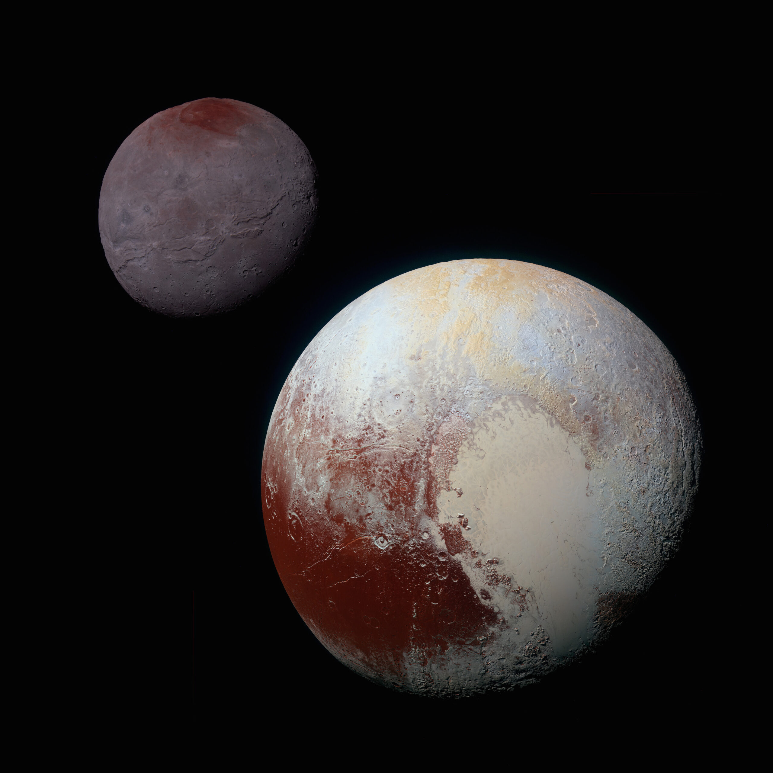 NASA presenta nuevas imágenes sobrevolando Plutón y Caronte