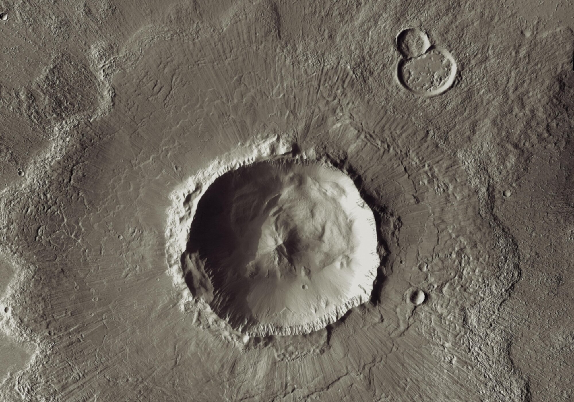 Grandes desbordamientos de los cráteres de Marte modelaron sus antiguos valles