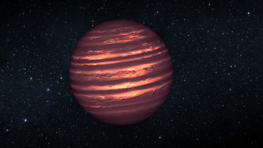Artists conception of a brown dwarf like 2MASSJ22282889 431026