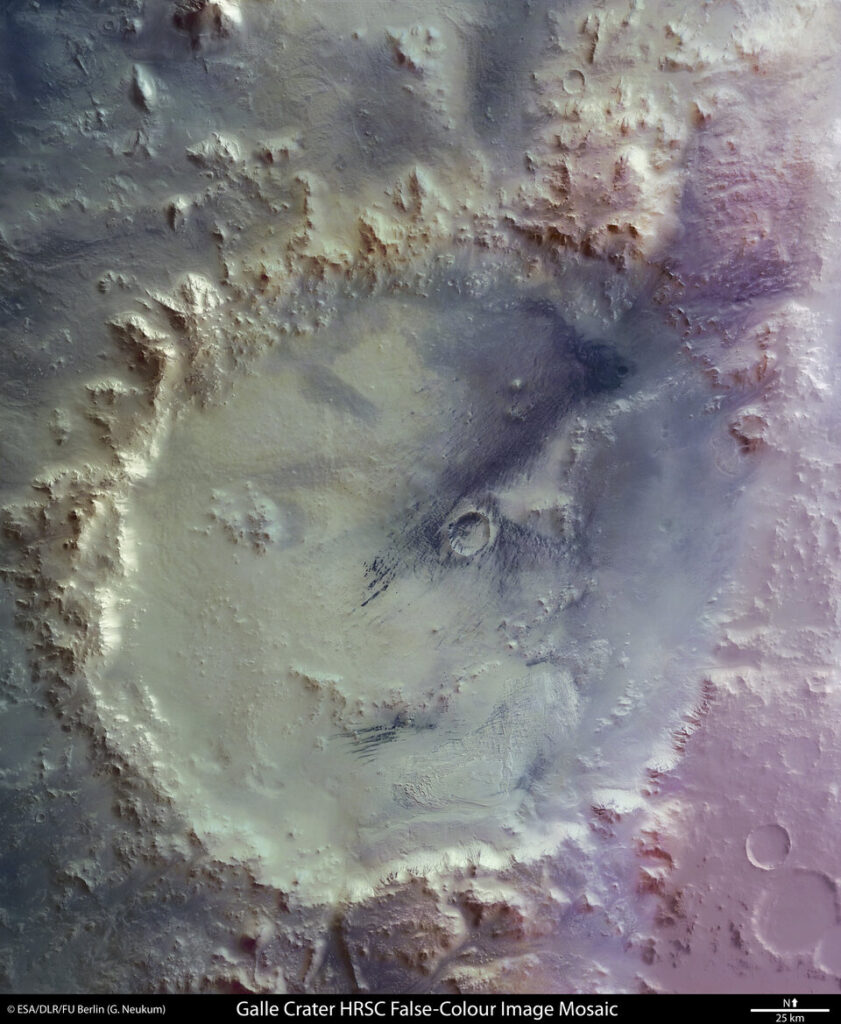 False colour mosaic of Crater Galle article