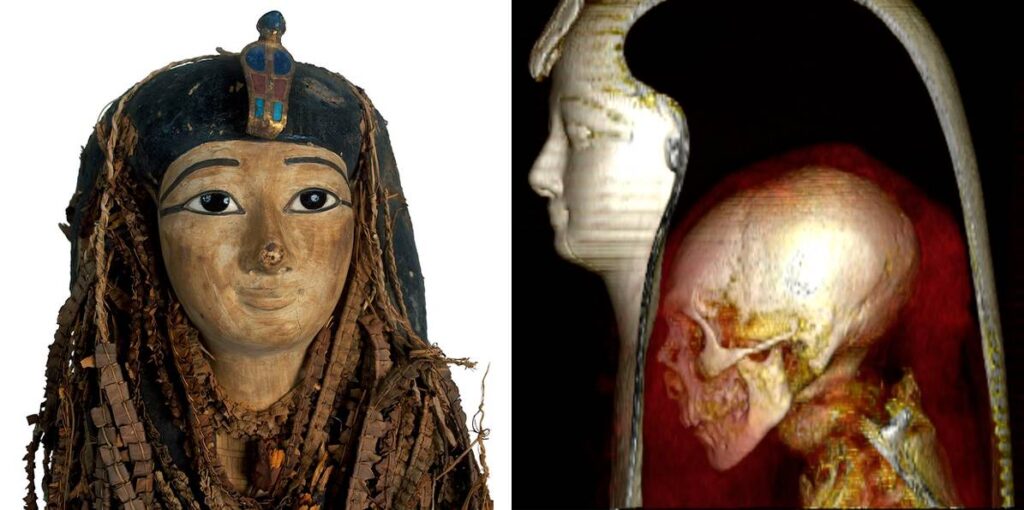 Un analisis por tomografia computarizada revela los secretos del faraon Amenhotep I