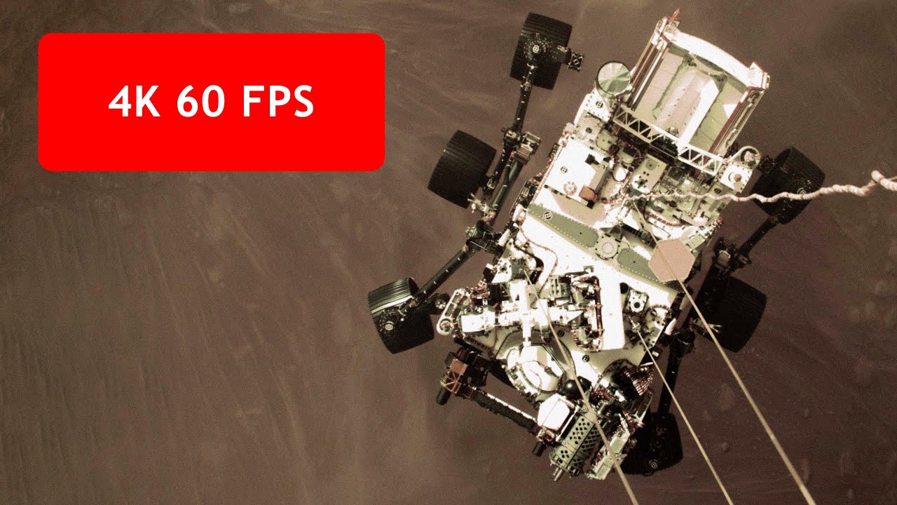 Increíble mejora a 4K de las imágenes del rover Perseverance descendiendo a Marte