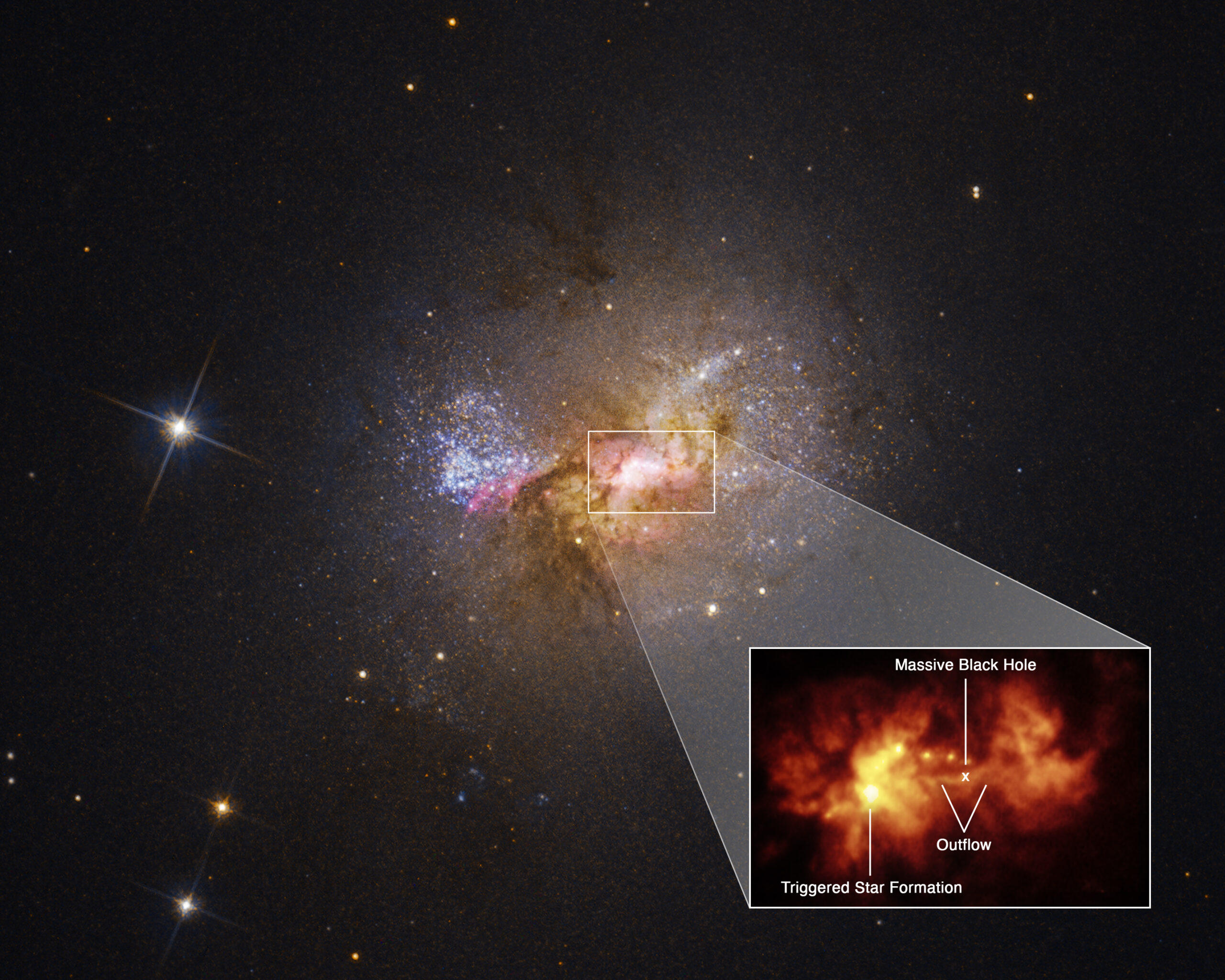 NASA: el telescopio espacial Hubble encuentra un agujero negro que crea estrellas en lugar de tragárselas