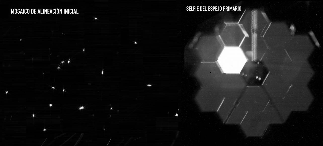 El telescopio espacial James Webb fotografía su primera estrella 18 veces y se hace un selfie
