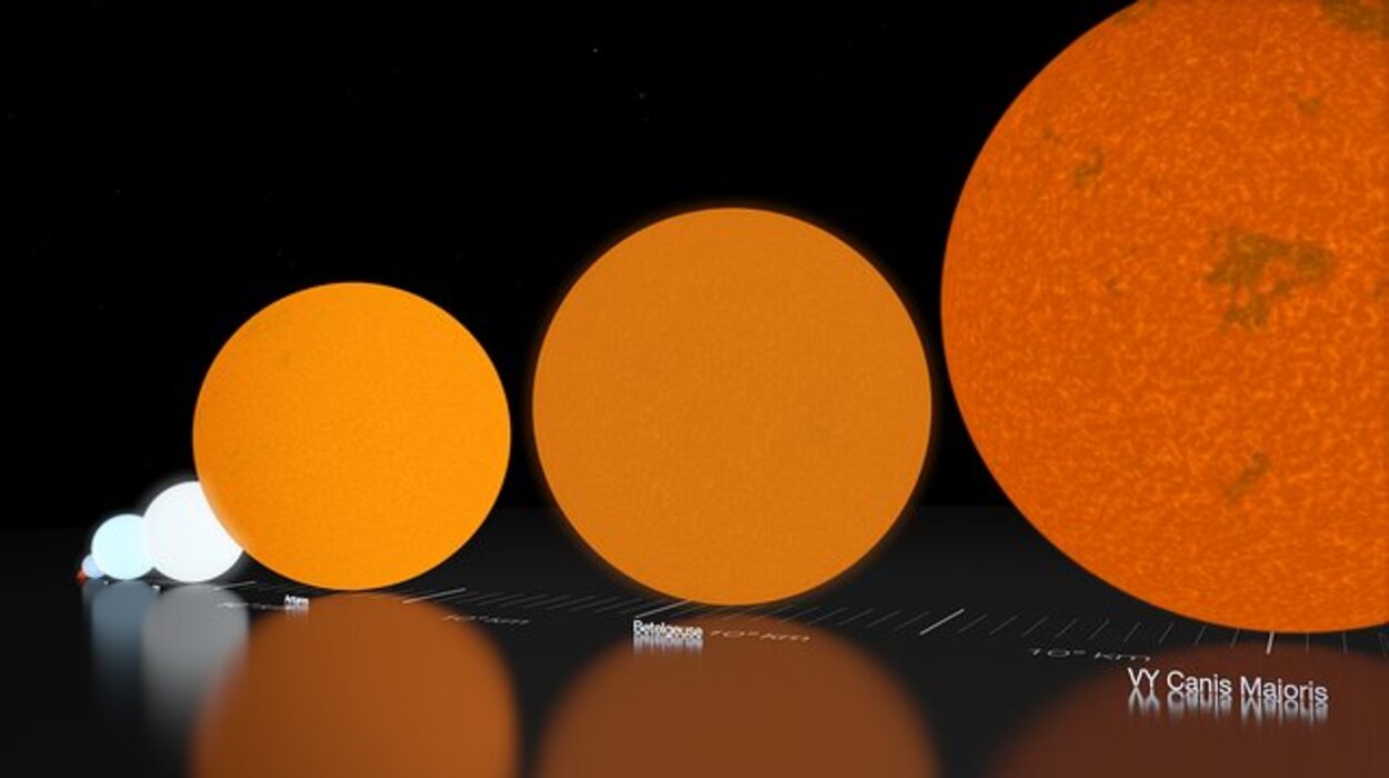 ¿Qué tamaño tiene el Sol en comparación con otras estrellas?