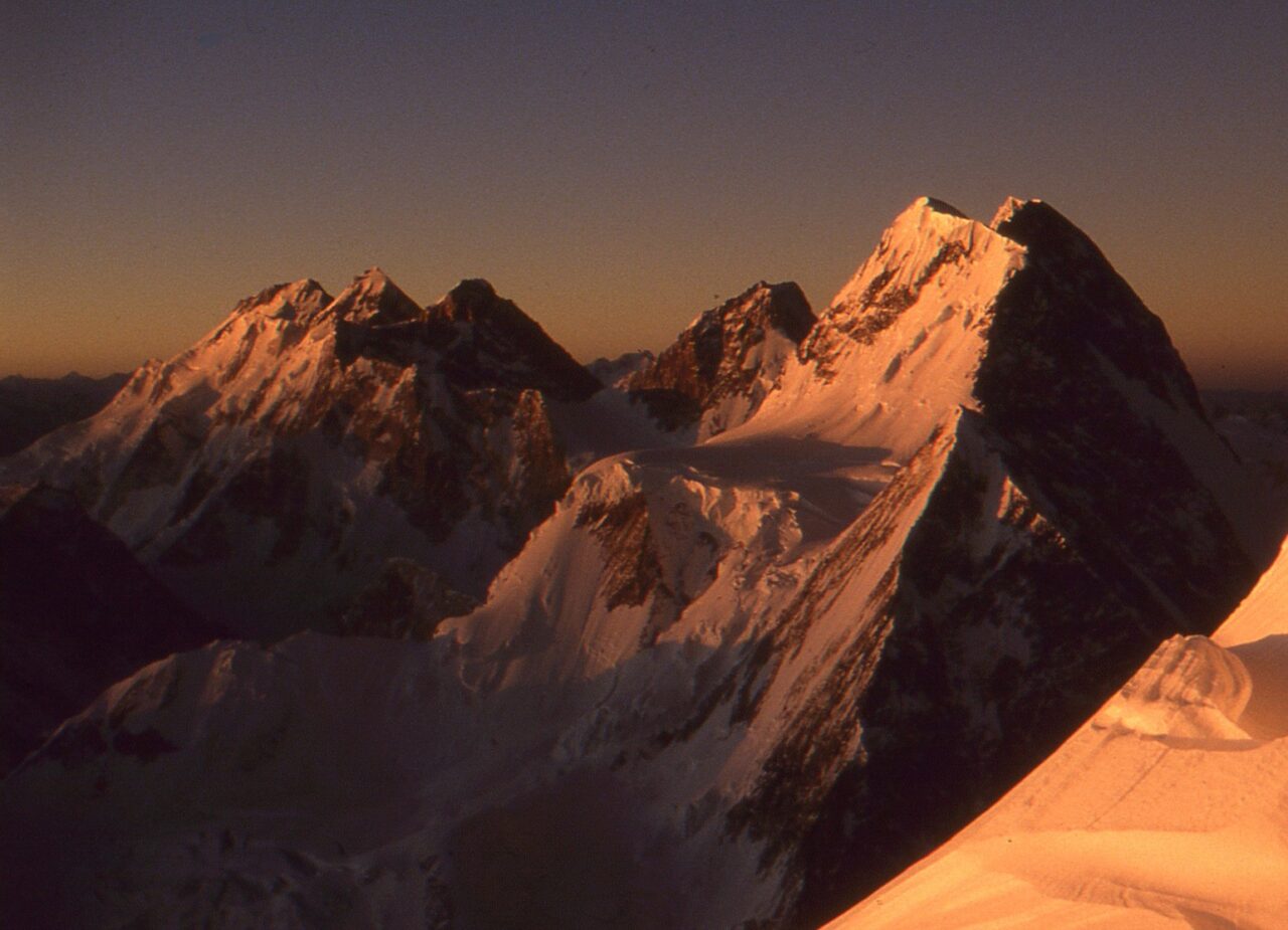 Broad Peak and Gasherbrums from K2