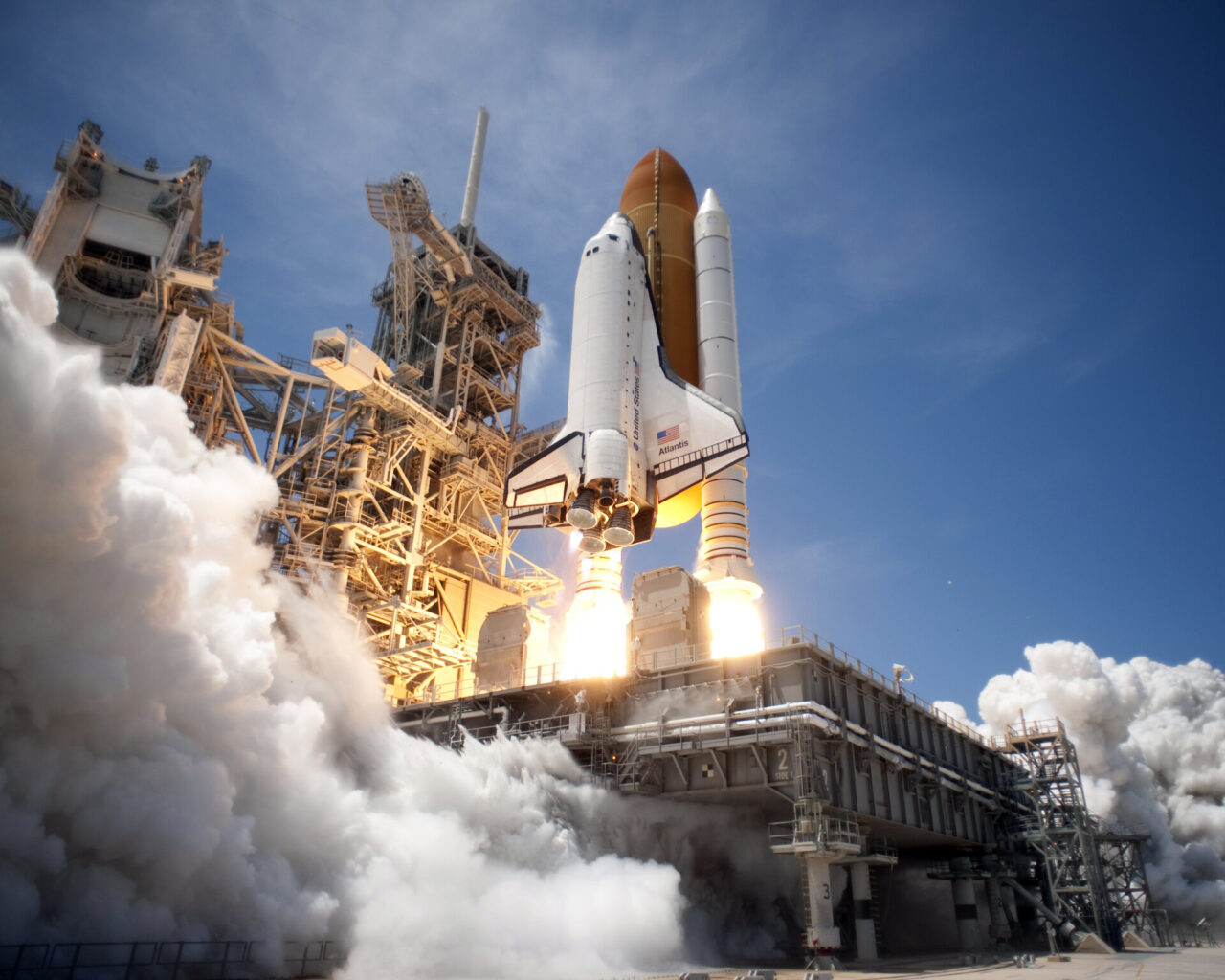 STS 132 launched pillars