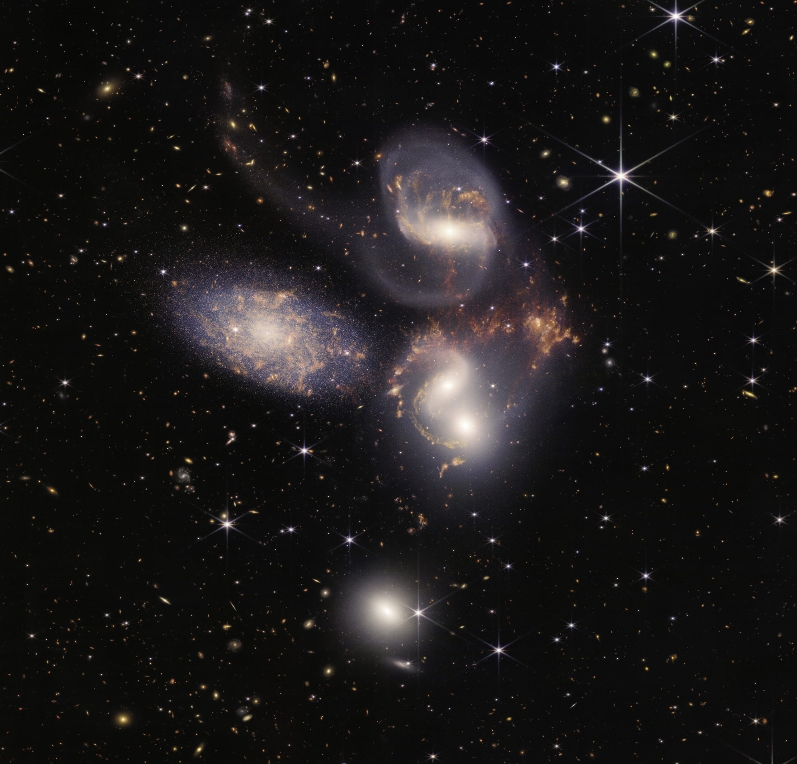 Nueva imagen gigante por el James Webb revela detalles nunca antes visto de un grupo de galaxias