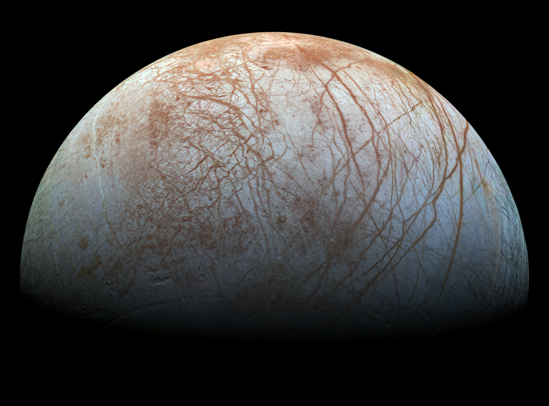 Los misteriosos géiseres de Europa, la luna helada de Júpiter