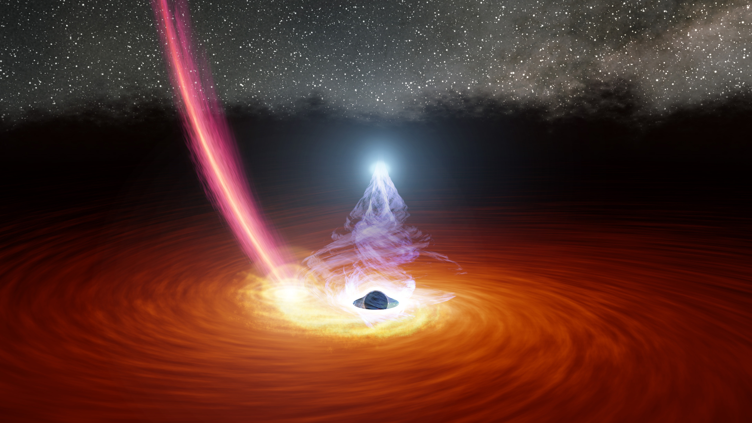 Señales de otras dimensiones en la materia expulsada por agujeros negros
