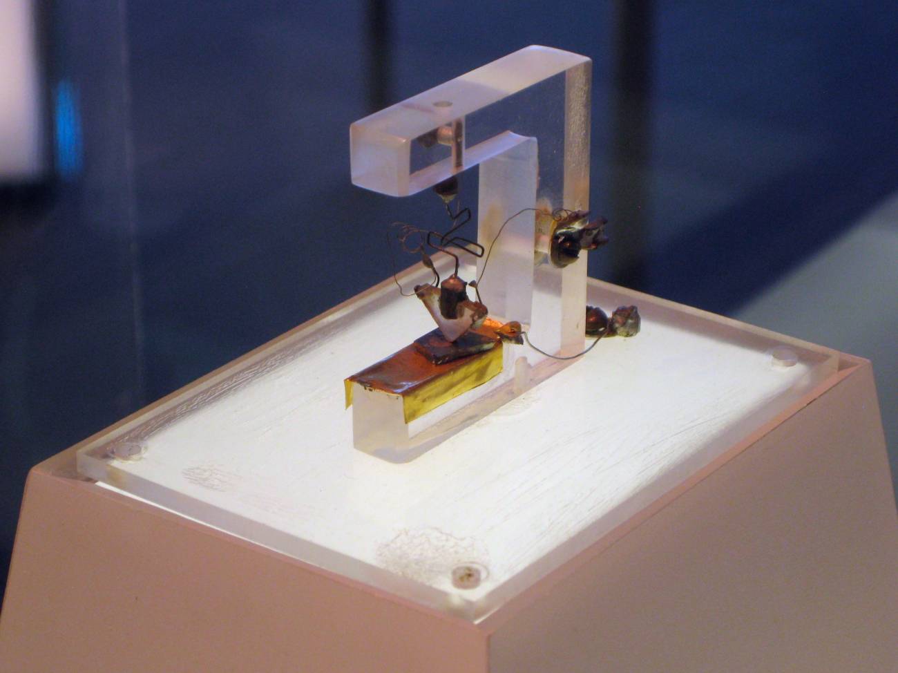 The First Transistor ever made built in 1947 Bell Labs