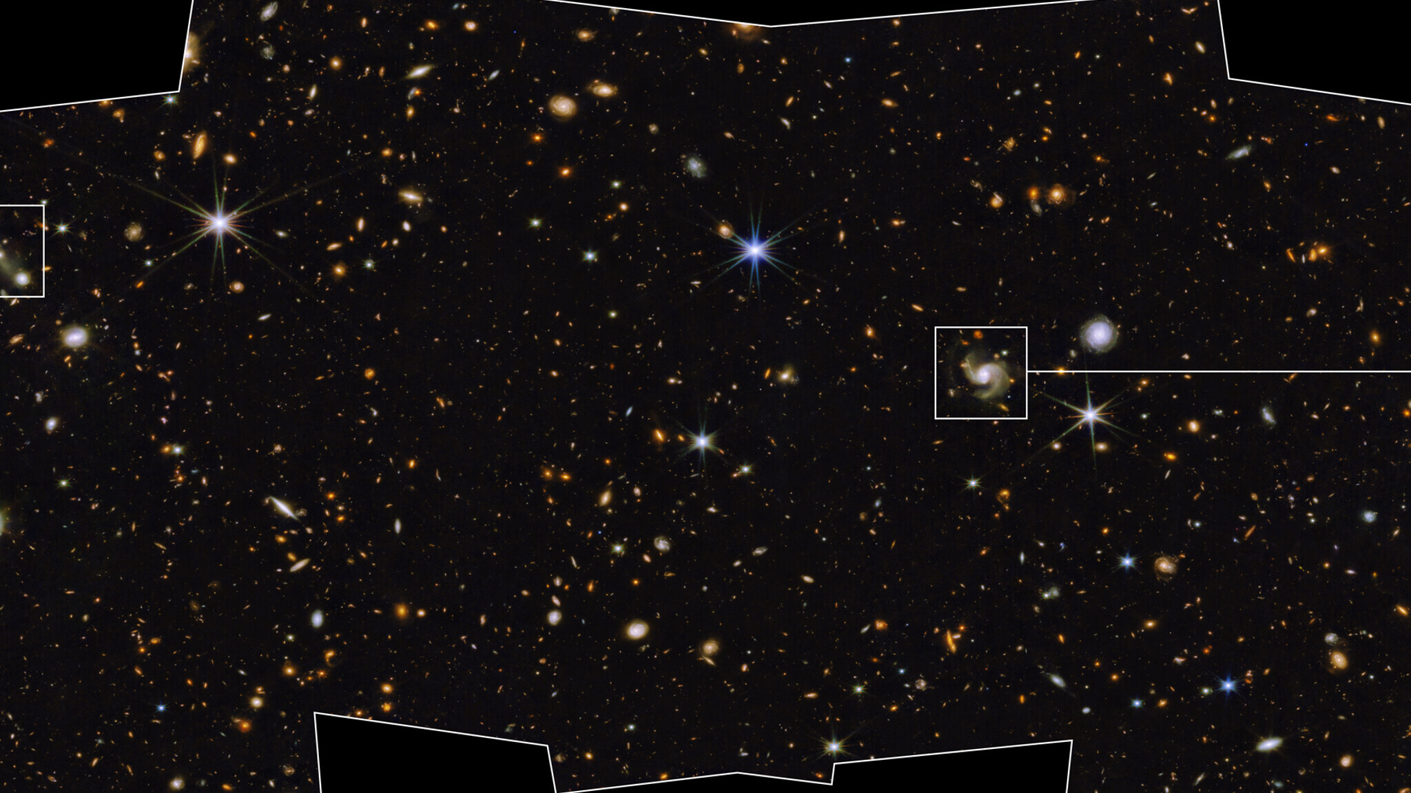 James Webb captura imágenes únicas de galaxias en el universo medio