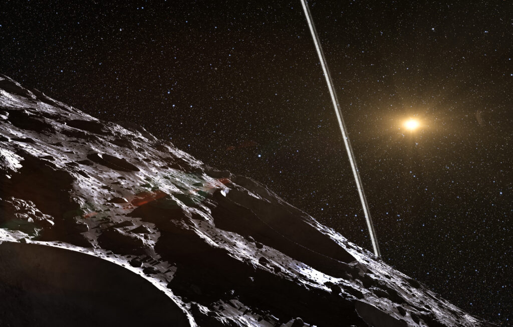 Artists impression of the rings around Chariklo 1
