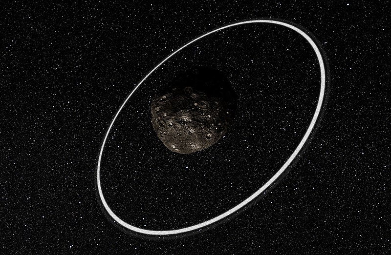 Chariklo with rings eso1410b