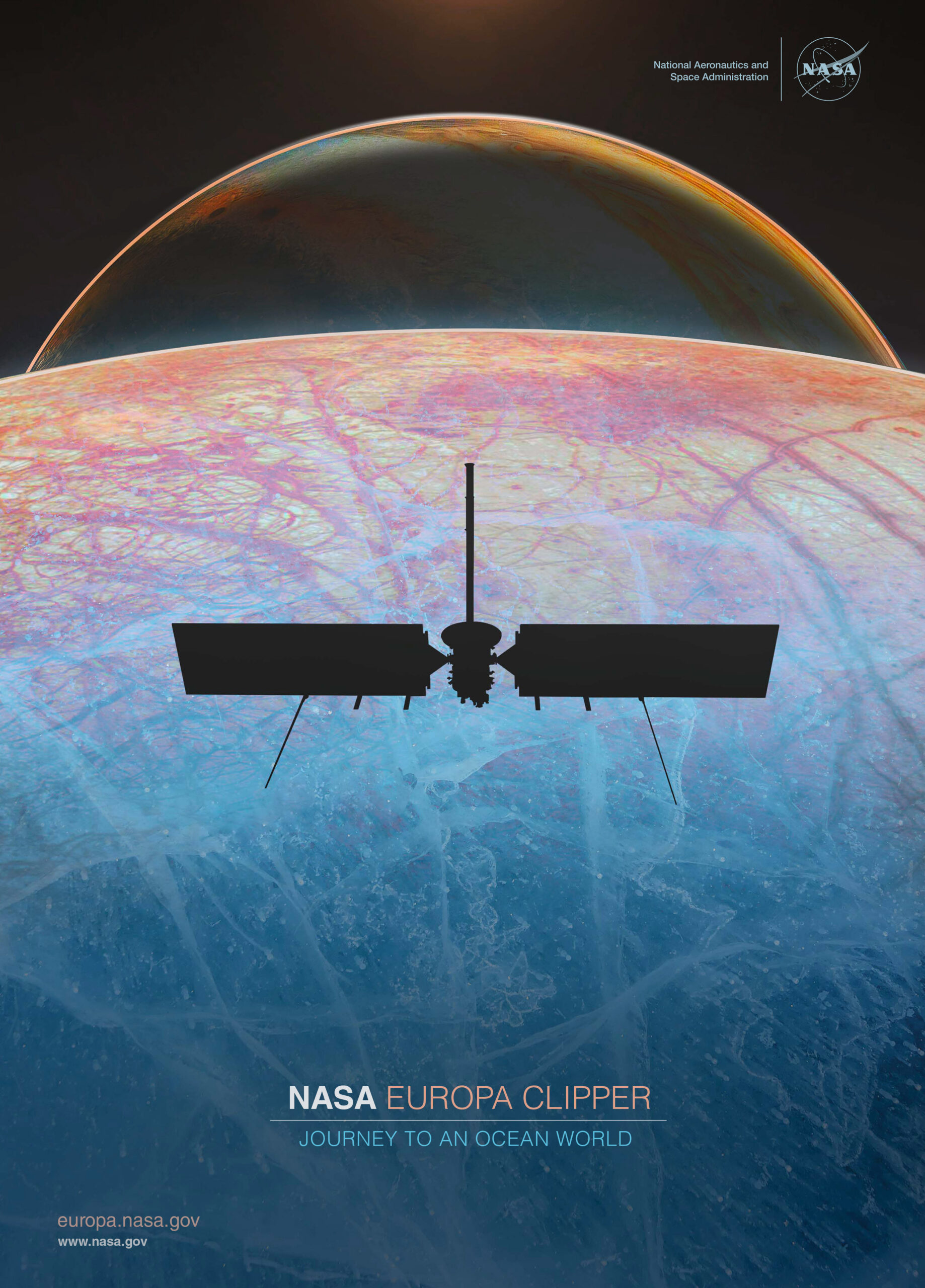 Europa Clipper Journey to an Ocean World Poster scaled