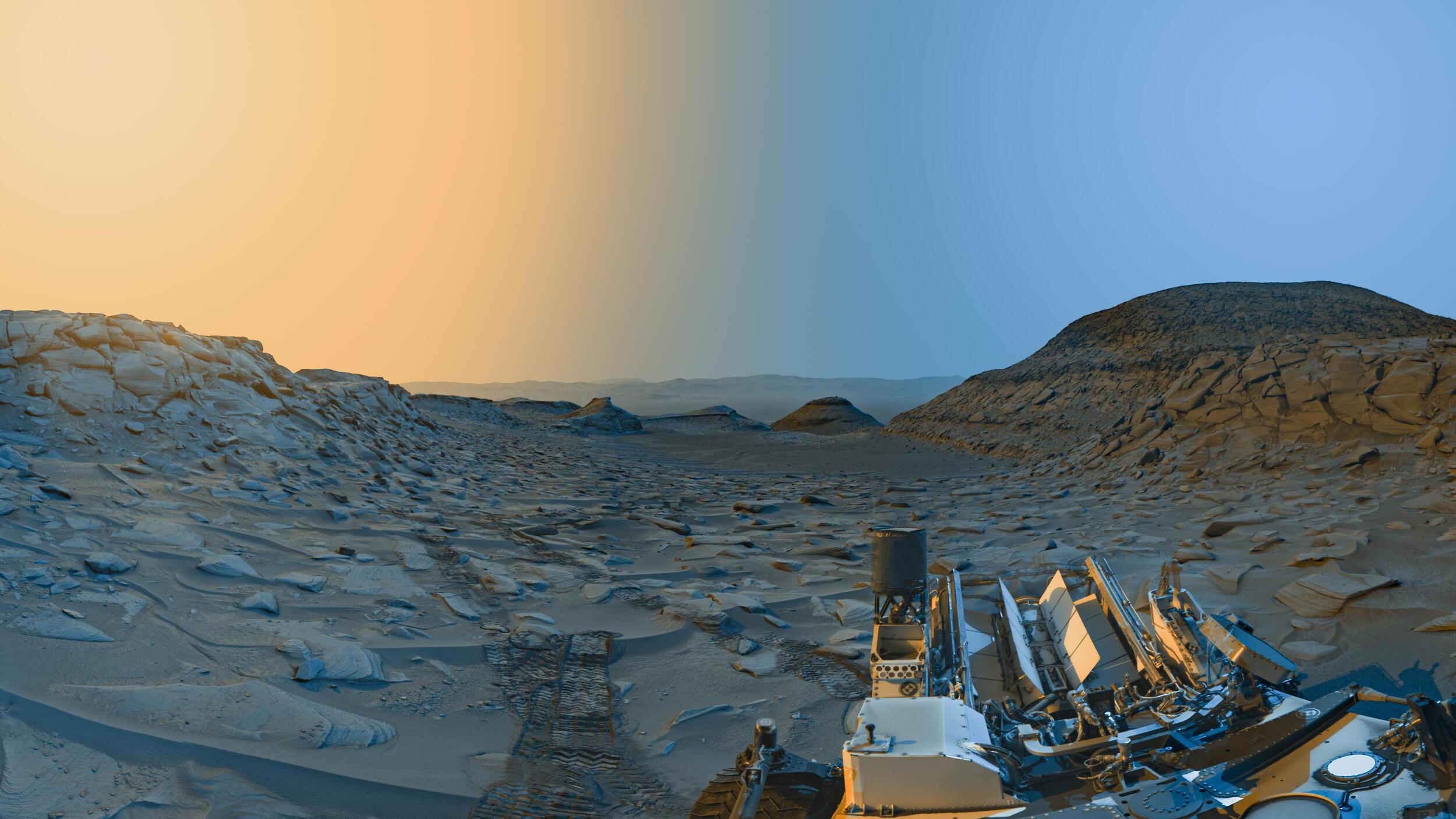 El rover Curiosity de la NASA captura un asombroso amanecer en Marte