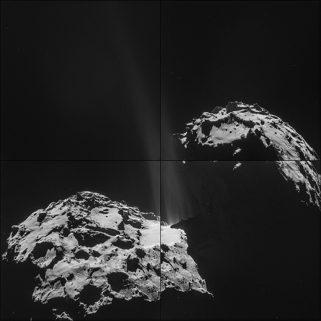1080px Comet 67P on 26 September 2014 NavCam montage