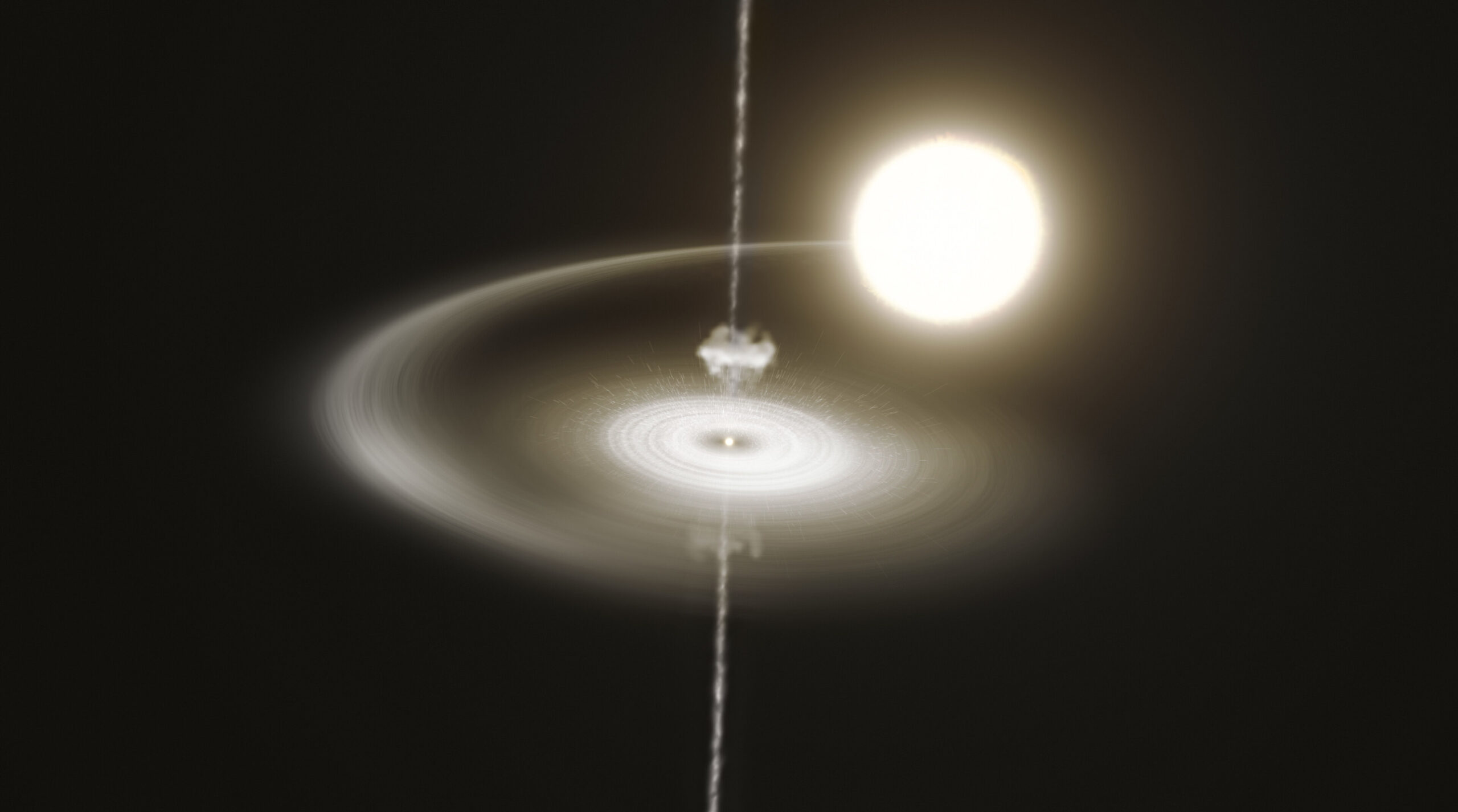 Un púlsar que devora una estrella desconcierta a los científicos
