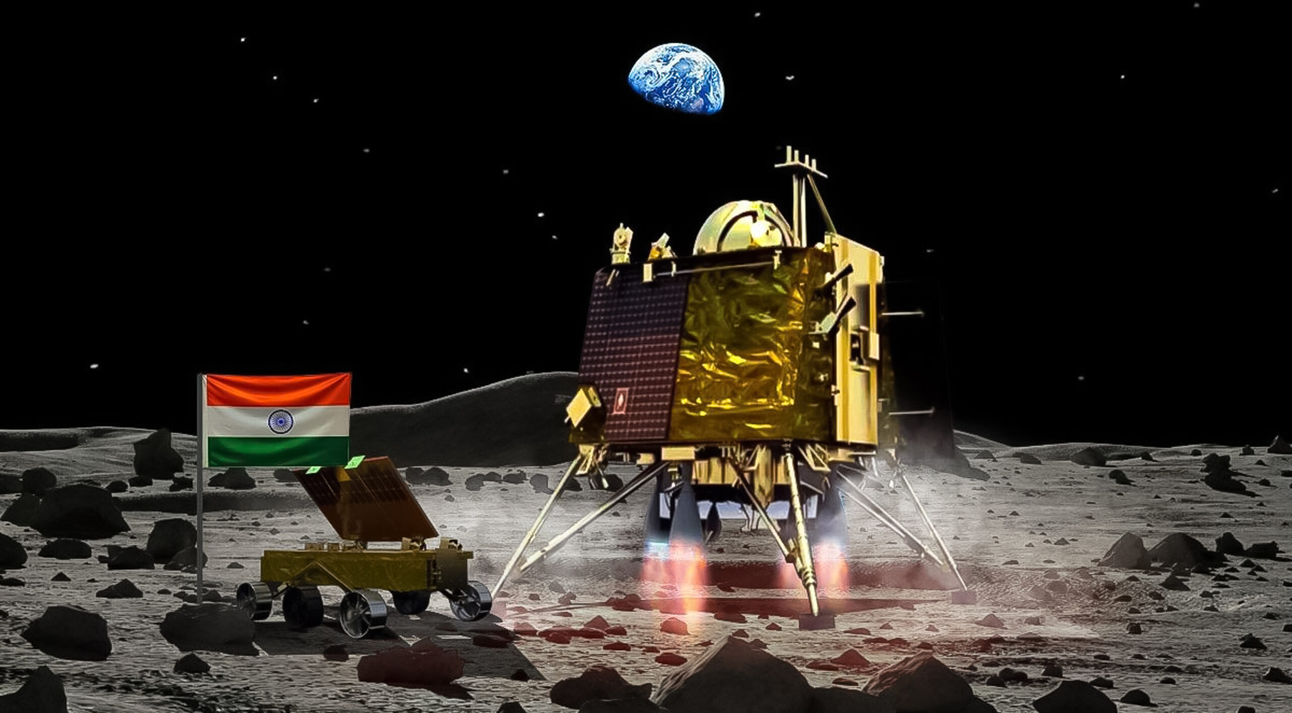 India llega a la Luna: Chandrayaan-3 aterriza con éxito sobre su superficie