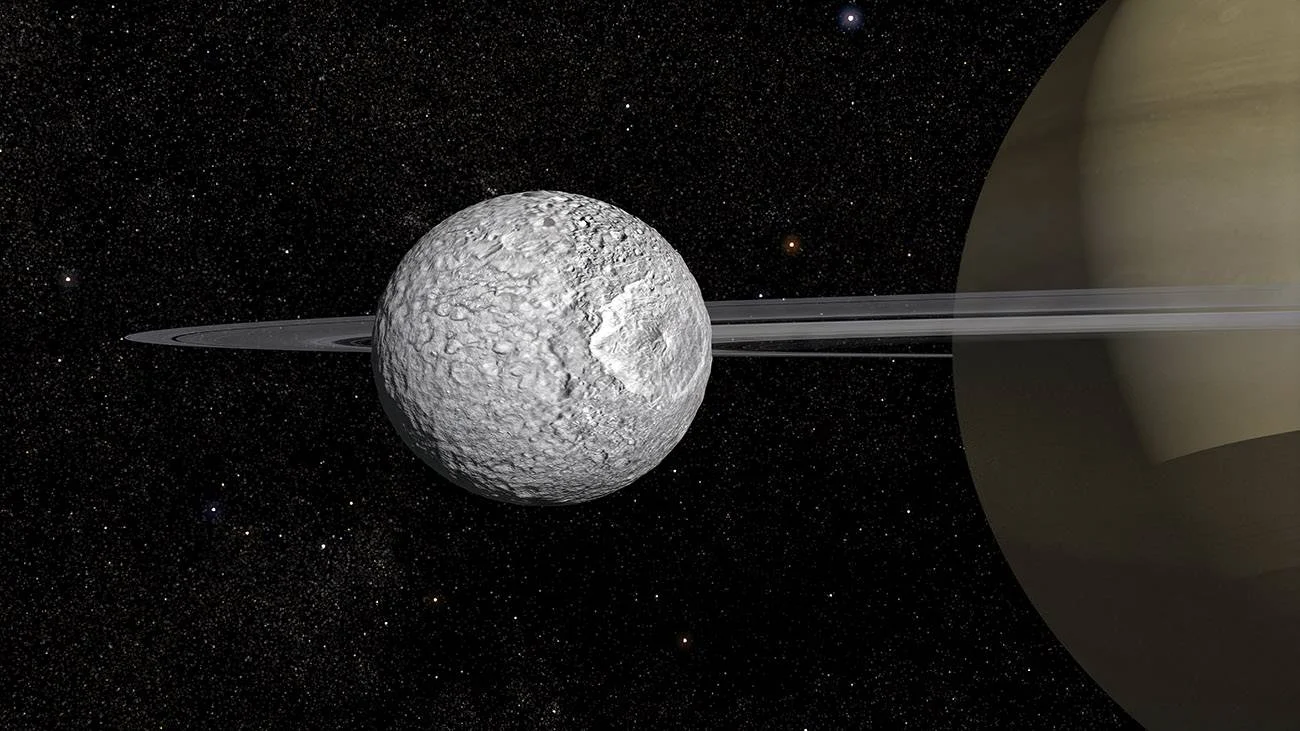 Descubren un océano bajo la superficie de la luna Mimas de Saturno