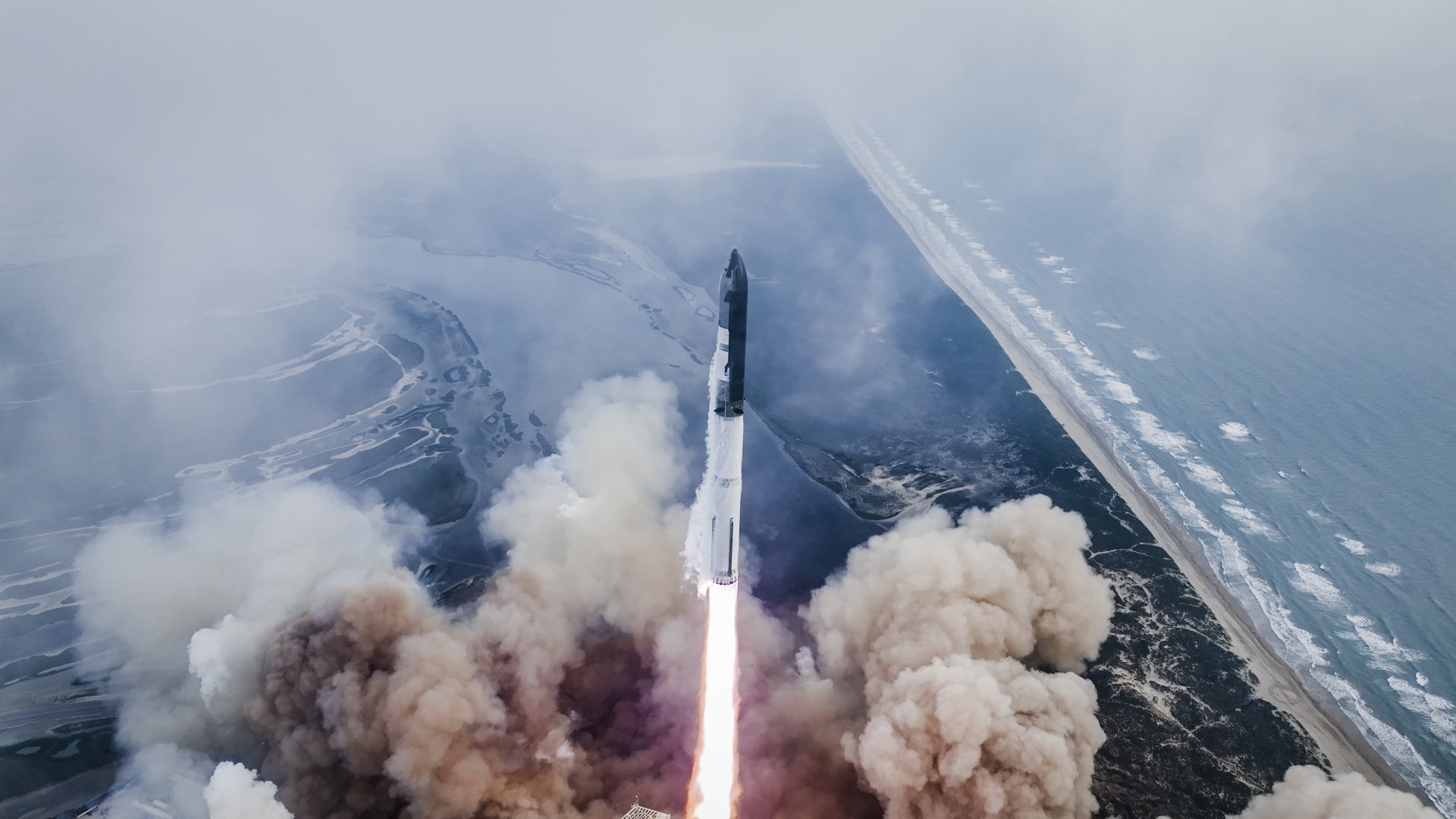 Jornada histórica: las impresionantes imágenes del vuelo de la Starship