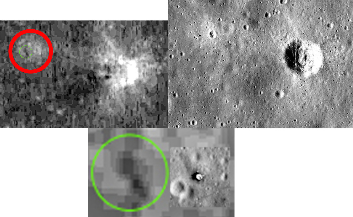 Zona de alunizaje de Apolo 11 desde el espacio