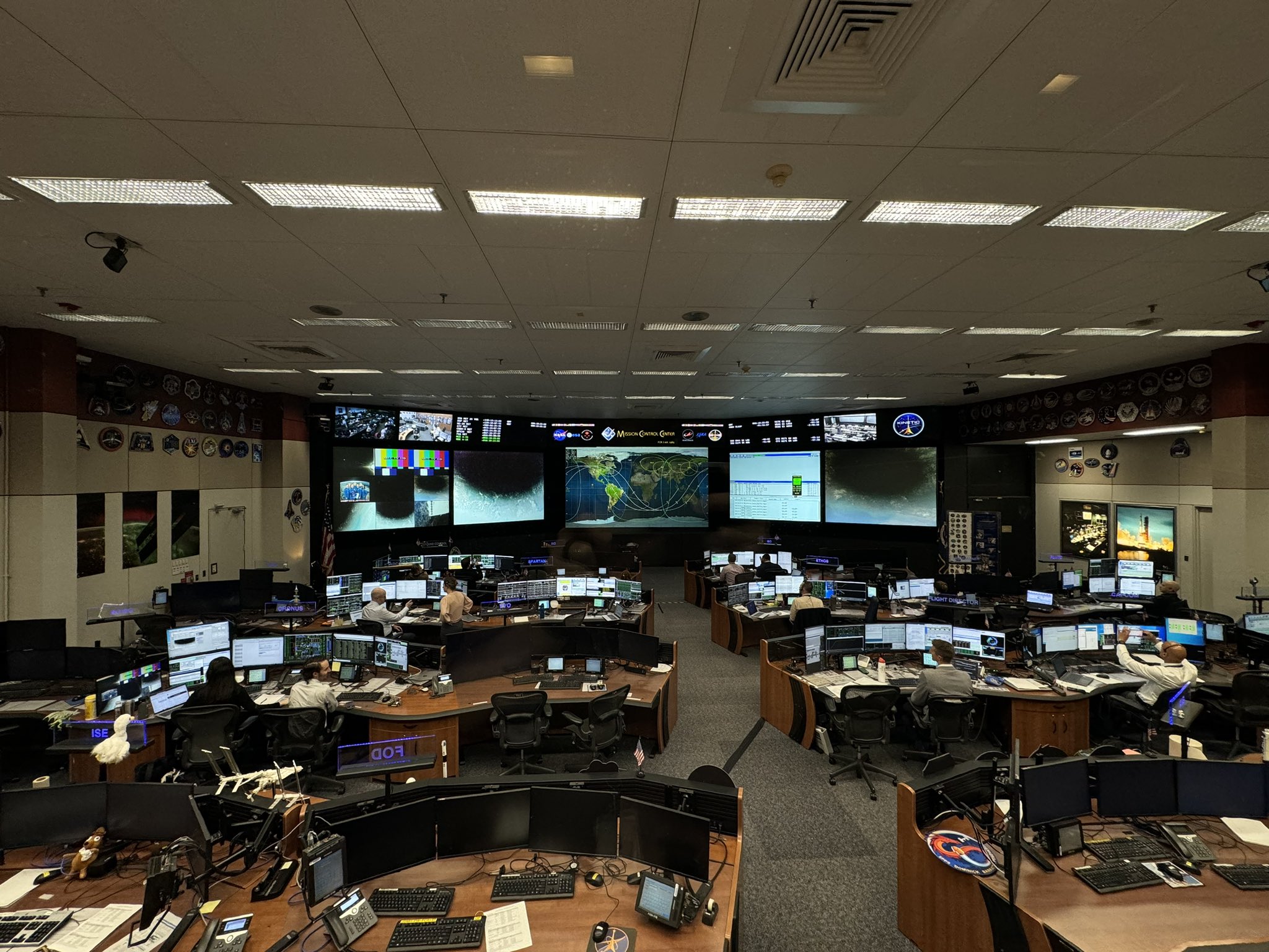 Centro de control de la Estación Espacial Internacional