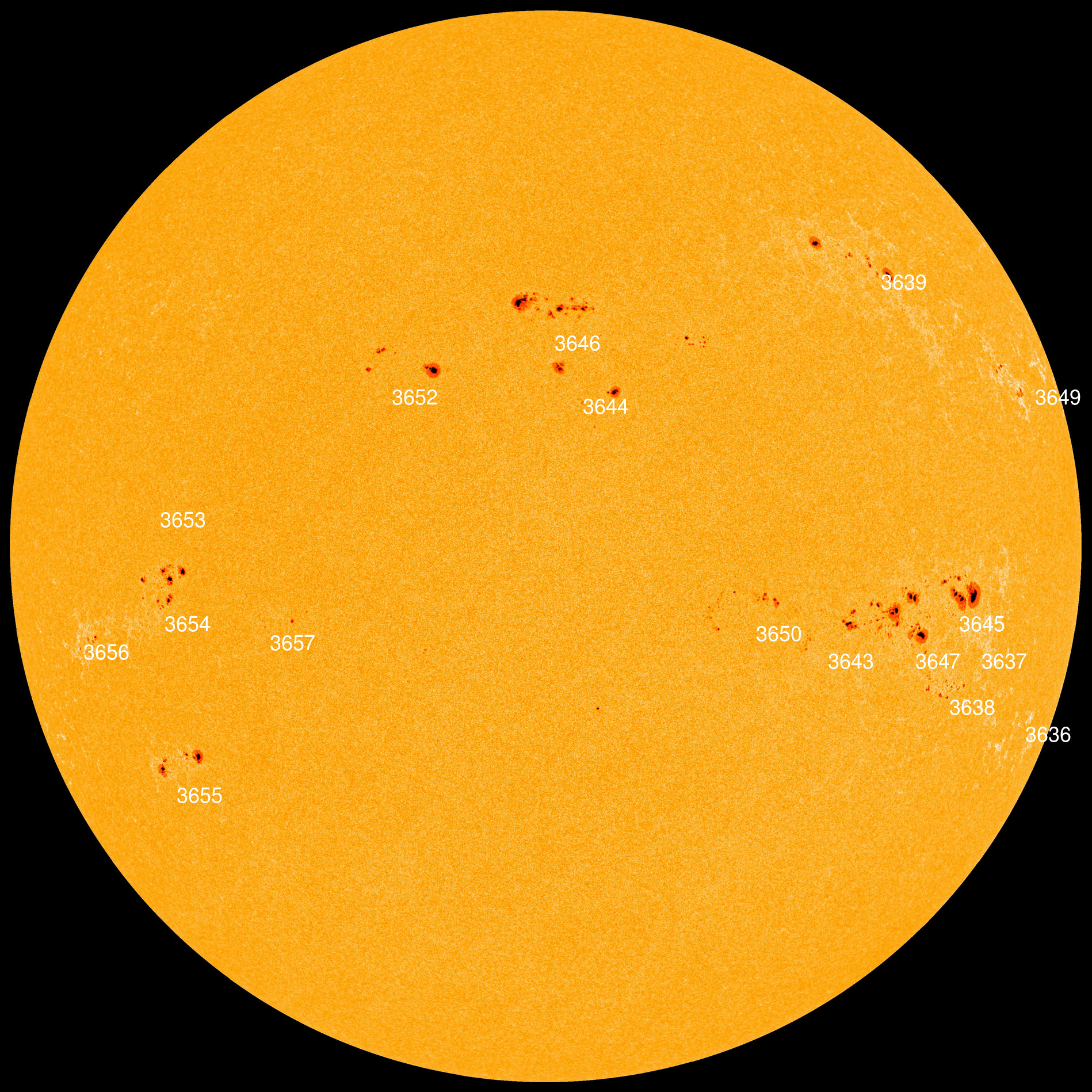 Manchas solares del 23 de abril