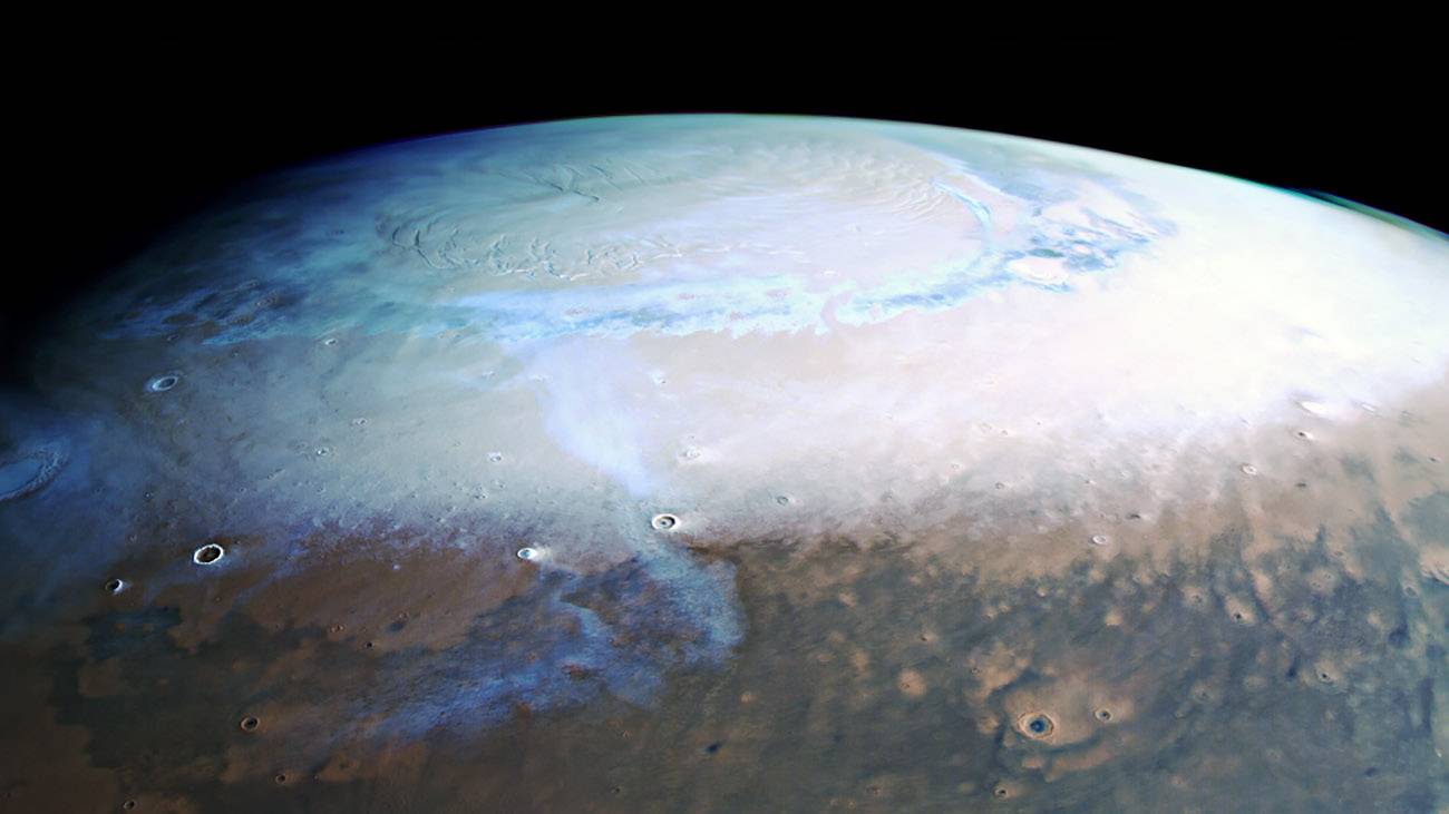 En Marte nieva más de lo que nadie imaginaba