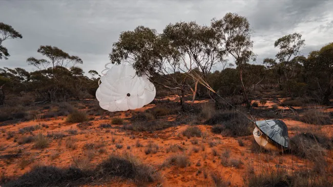 Primer aterrizaje comercial en Australia: la cápsula W-2 aterriza con éxito en el Koonibba Test Range