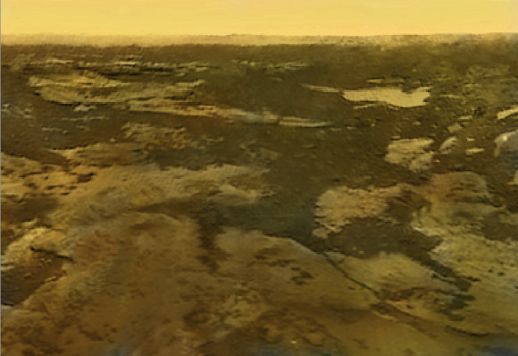Fotos de la Venera 10 que muestran la superficie de Venus.