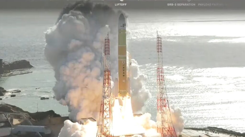 Fotograma que muestra el lanzamiento del cohete H-3 accidentado